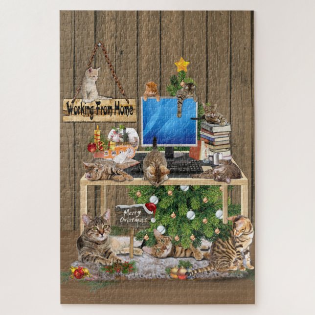 Puzzle Trabajar desde casa durante Navidades (Vertical)