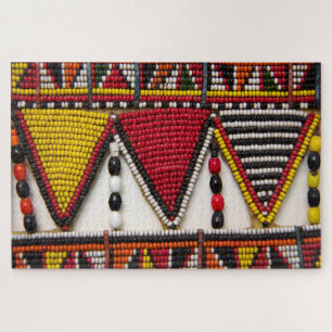 Puzzle Trabajo con cuentas tribales Maasai