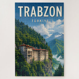 Puzzle 🌲 Trabzon Turquía Monasterio de Montaña Vistas al