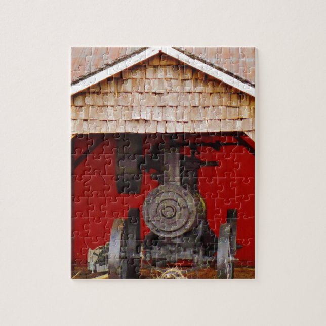Puzzle Tracter antiguo con motor de vapor (Vertical)