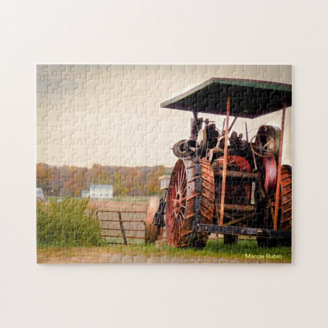 Puzzle Tractor del vapor de Amish (Horizontal)