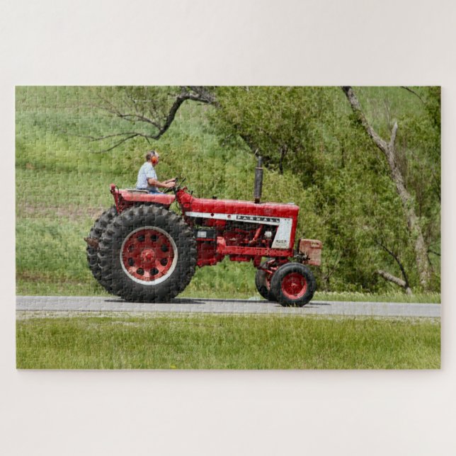 Puzzle Tractor rojo (Horizontal)
