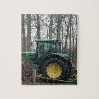Puzzle Tractor verde y amarillo
