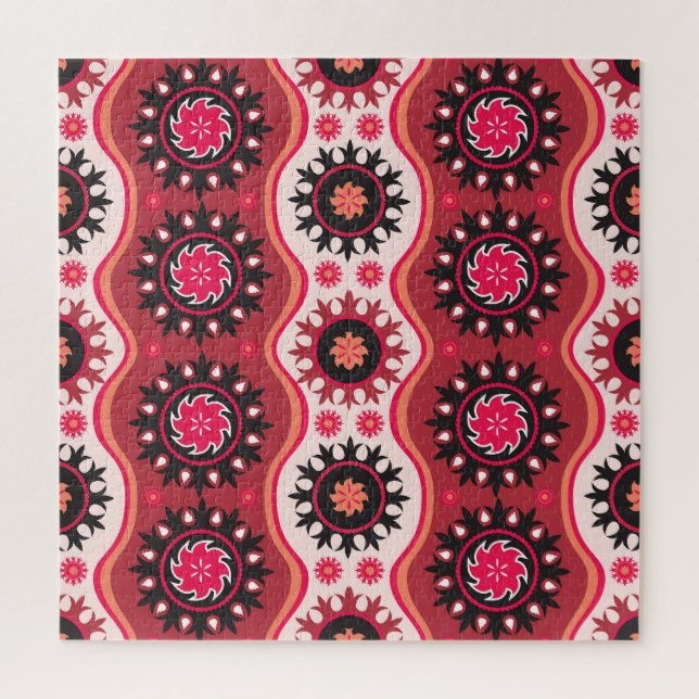 Puzzle Tradicional Oriental: Diseño de ornamentos sin inc (Vertical)
