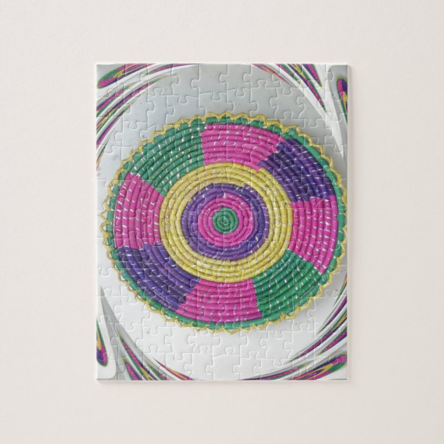 Puzzle Traditional Woven Plate whirl (Vertical)