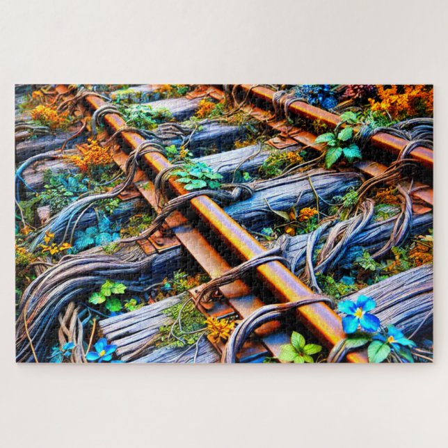 Puzzle Tramos de trenes excesivos (Horizontal)