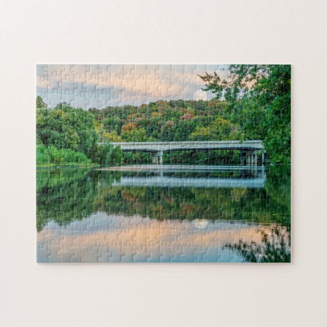 Puzzle Tranquilidad nocturna en Lake Springfield (Horizontal)