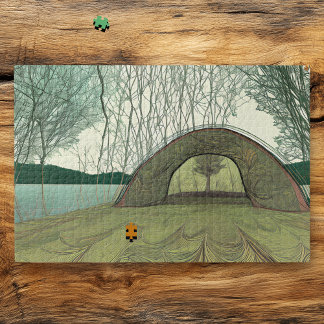 Puzzle Tranquilidad y apacible escena de camping