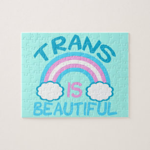 Puzzle Trans es hermoso arcoiris transgénero