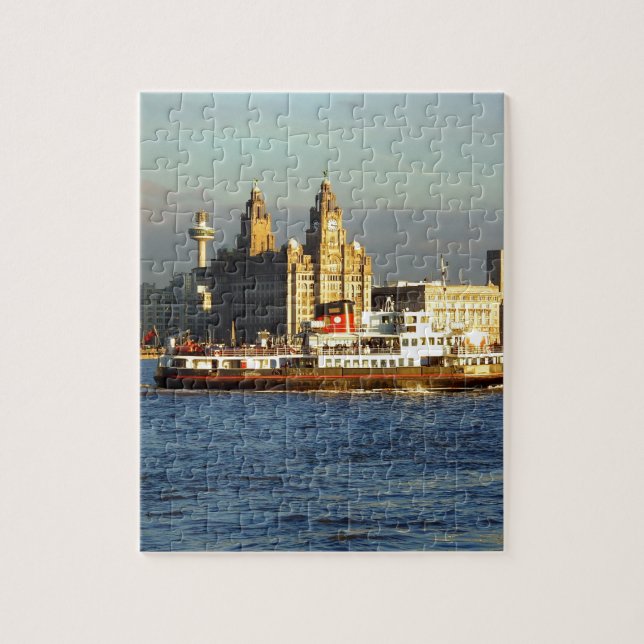 Puzzle Transbordador de Mersey y costa de Liverpool (Vertical)
