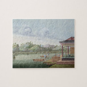 Puzzle Transportando los cajones de té (w/c en el papel)