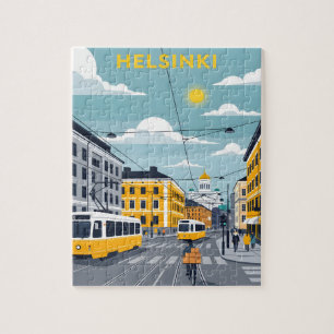 Puzzle Tranvía de Helsinki – Paisaje Urbano de Finlandia