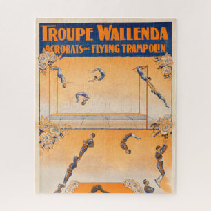 Puzzle Trapecio, Acróbatas Y Trampolin Volador