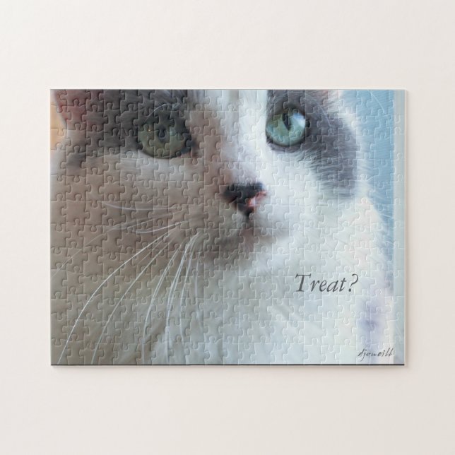 Puzzle ¿Tratar? Por gatito. (Horizontal)