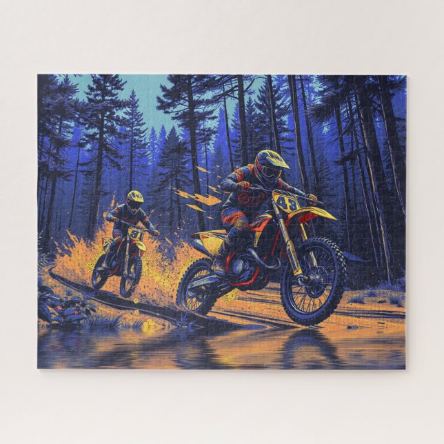 Puzzle Trayectoria forestal - Motocross Racers (Horizontal)