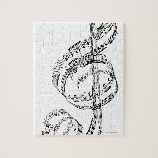 Puzzle Treble Clef (Vertical)