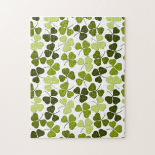 Puzzle Trébol verde en una variedad de tonos