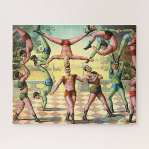 Puzzle Trece Hombres Haciendo Acrobacias