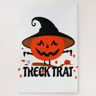 Puzzle Treck Trat Pumpkin Sonriente