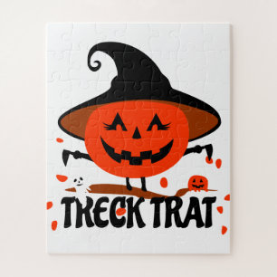 Puzzle Treck Trat Pumpkin Sonriente