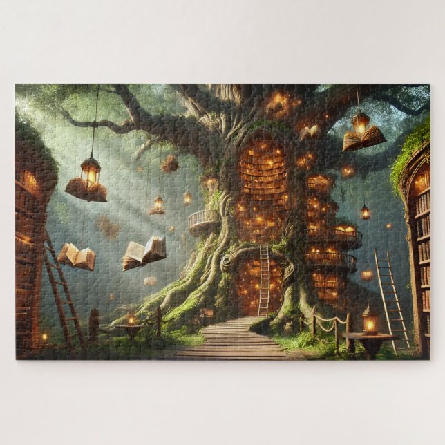 Puzzle Tree of Endless Tales Books & Magic Library (Horizontal)