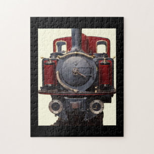 Puzzle Tren Azul y Rojo