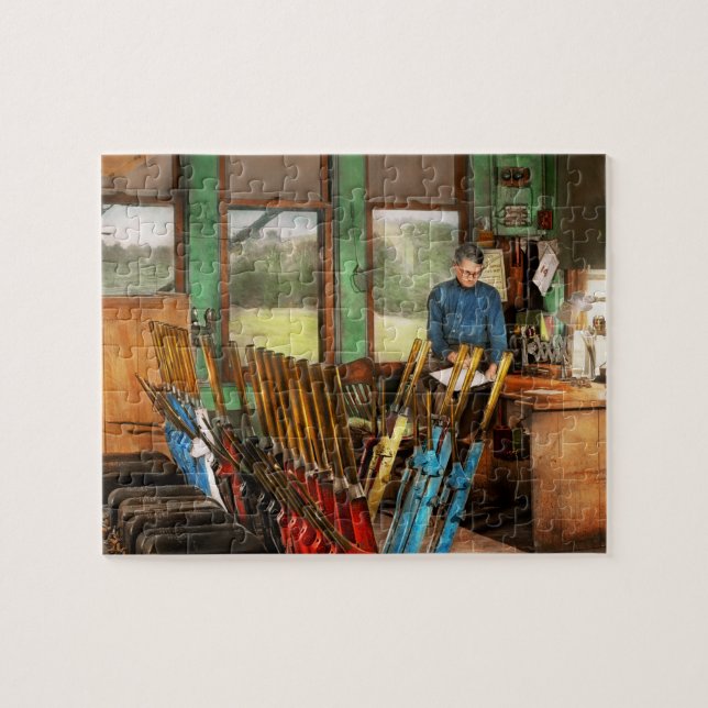 Puzzle Tren - Controles - En la torre de señales de 1940 (Horizontal)