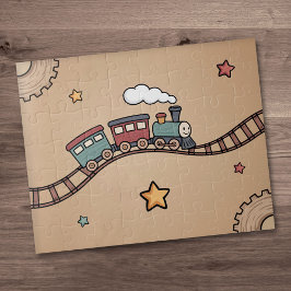 Puzzle Tren de madera