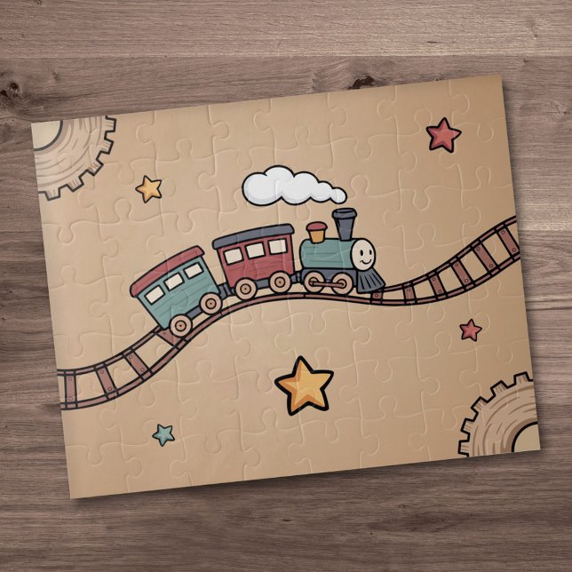 Puzzle Tren de madera (Wooden Train Puzzle)
