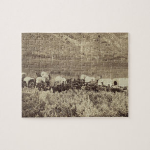 Puzzle Tren emigrante en la fotografía del cañón de Echo