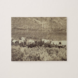 Puzzle Tren emigrante en la fotografía del cañón de Echo