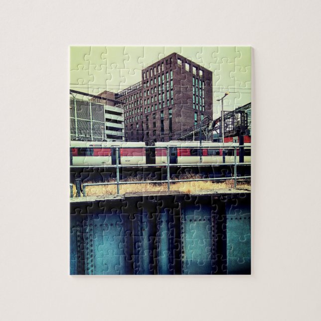 Puzzle Tren , en la estación de Leeds. (Vertical)