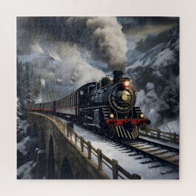 Puzzle Tren en montañas (Vertical)