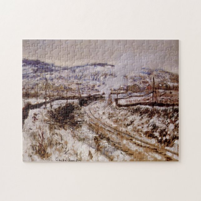 Puzzle Tren en Nieve en Bella Artes Argenteuil Monet (Horizontal)