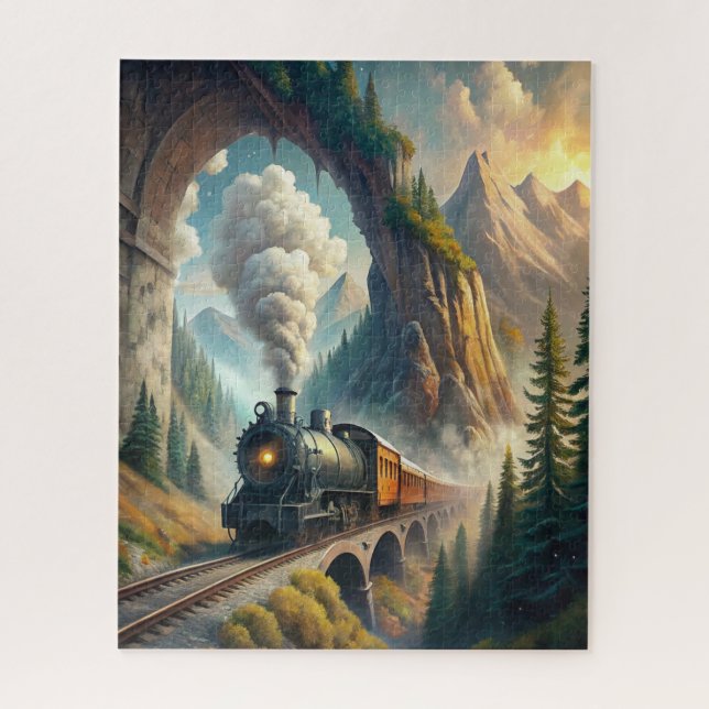 Puzzle Tren Fleece Blanket (Vertical)