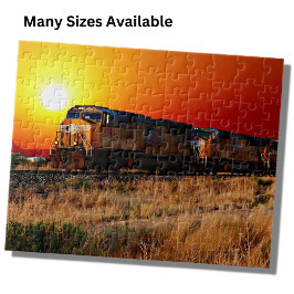 Puzzle Tren Locomotor Diesel Sunset