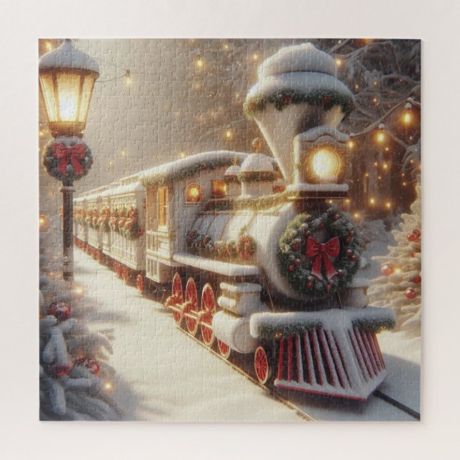 Puzzle Tren mágico de Navidades de invierno en Wonderland (Vertical)
