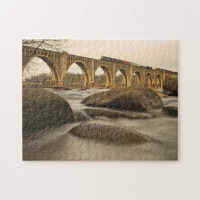Puzzle Tren sobre James River (Horizontal)