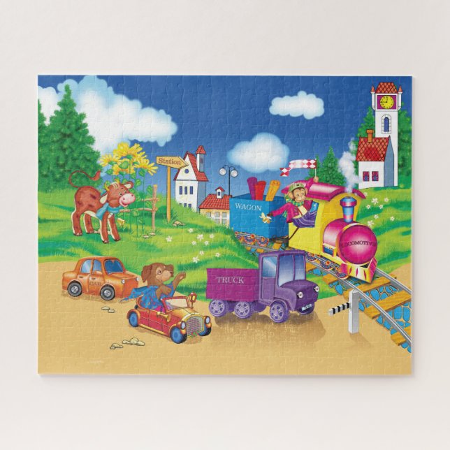 Puzzle tren y coche (Horizontal)
