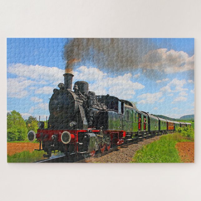 Puzzle Trenes Alemanes De Locomotoras. (Horizontal)