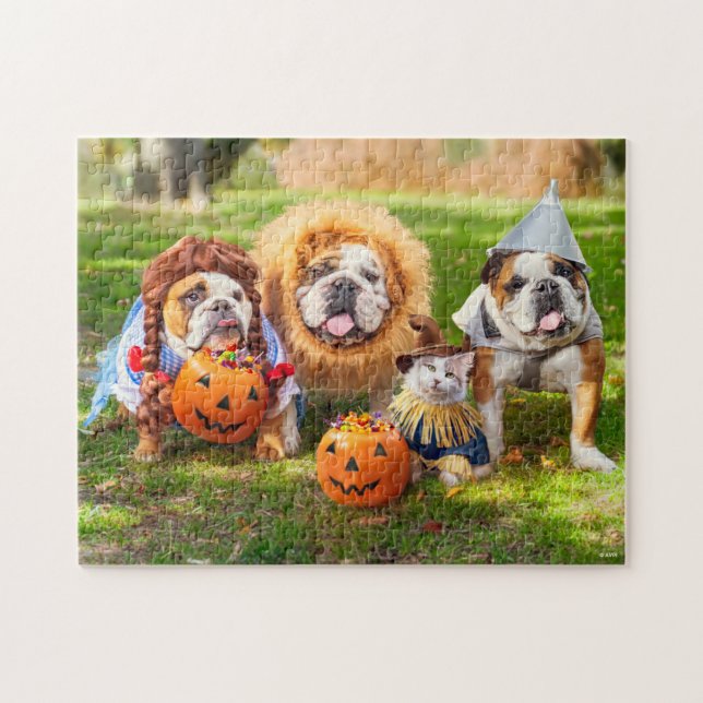Puzzle Tres Bulldogs disfrazados (Horizontal)