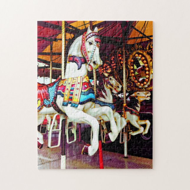 Puzzle Tres caballos de carrusel (Vertical)