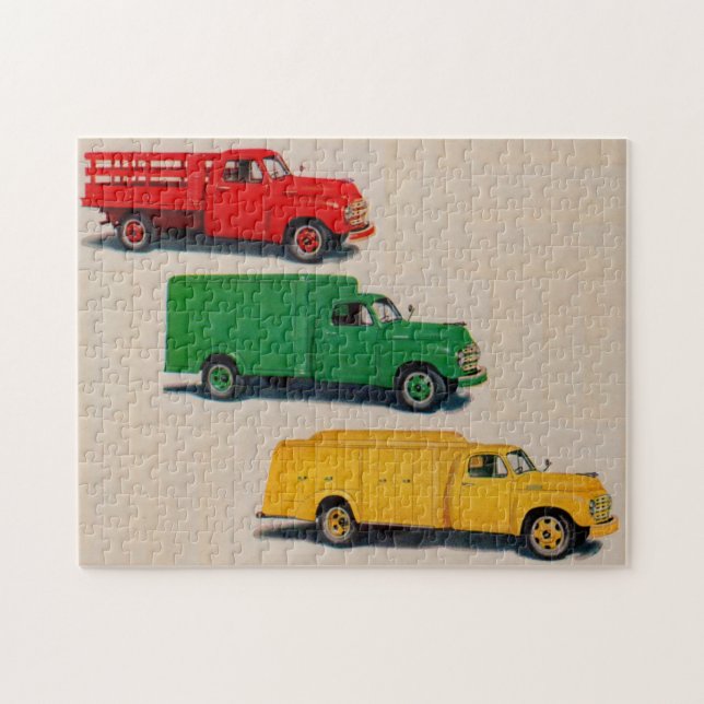 Puzzle tres camiones de los años 40 (Horizontal)