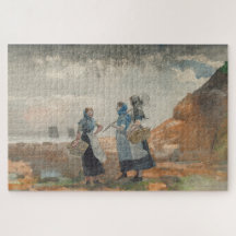 Tres Chicas de pescadores (en Tynemouth, Northumbe