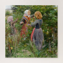Tres Chicas recogiendo Blackberries (de Brendekild
