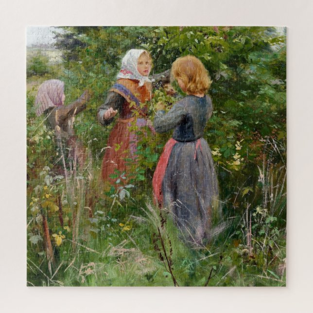 Puzzle Tres Chicas recogiendo Blackberries (de Brendekild (Vertical)