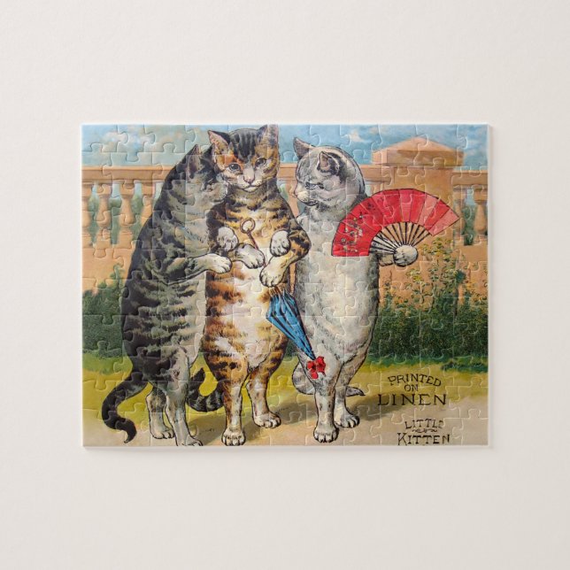 Puzzle Tres Gatitos Ilustración de Mamá Oca (Horizontal)