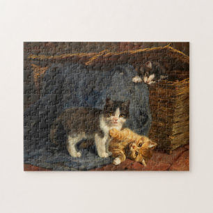 Puzzle Tres gatitos   Julius Adam el Joven