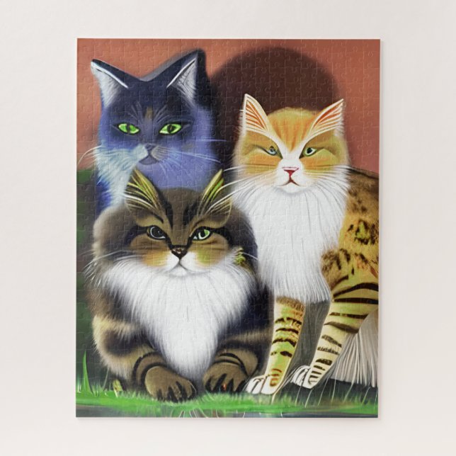 Puzzle Tres gatos con actitud (Vertical)