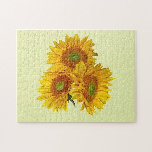 Puzzle Tres girasoles dorados (Horizontal)